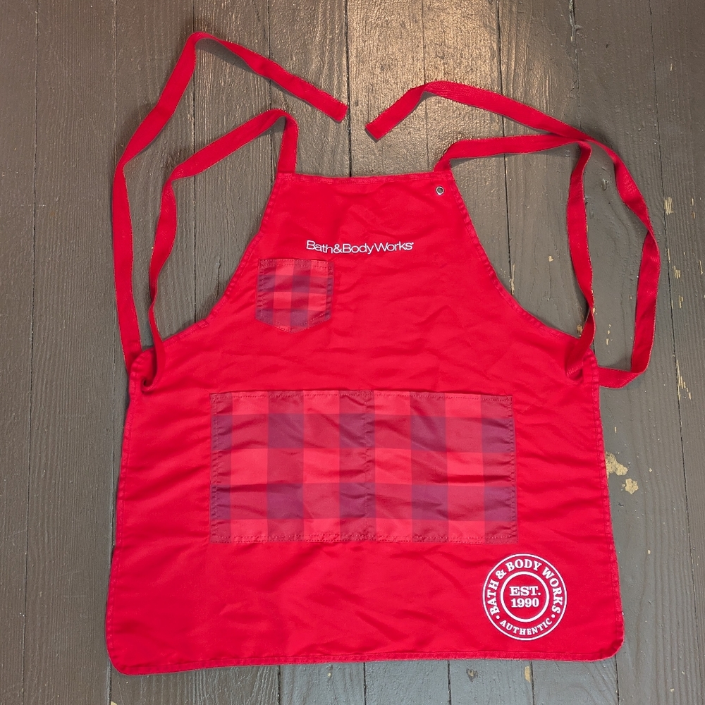 Bath & Body Works Red Apron Adjustable Size S/M